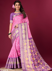 Nakshatra Pinkish Purple Patola silk saree