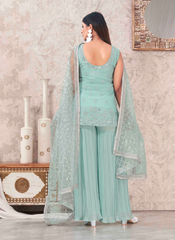 Nakshatra Mint green Sharara set