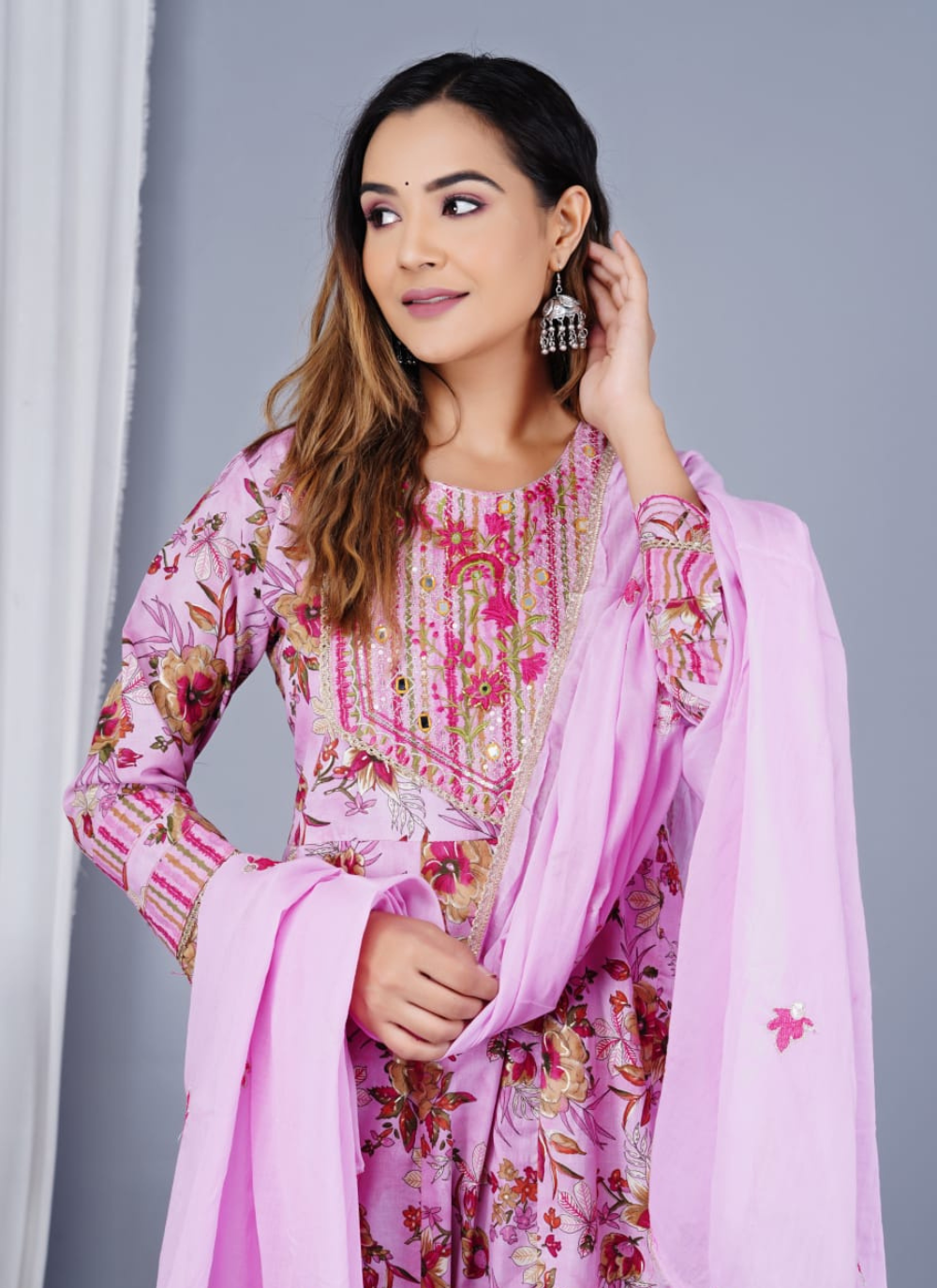 Nakshatra  Readymade baby pink suit