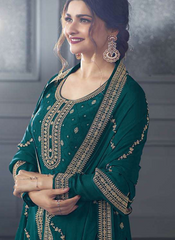 Nakshatra Teal Green Party wear Salwar Suit