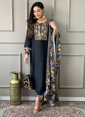 Nakshatra Black Ready Made Designer suit