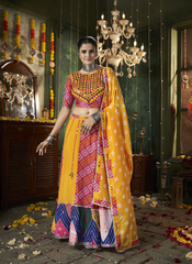 Nakshatra Yellow Navratri Lehenga Choli