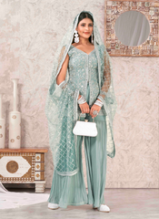 Nakshatra Sky Blue  Sharara set