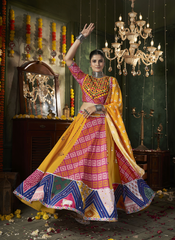 Nakshatra Yellow Navratri Lehenga Choli