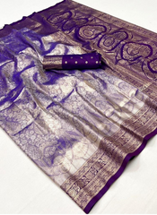 Nakshatra Purple and lavender Kanjeevaram  saree