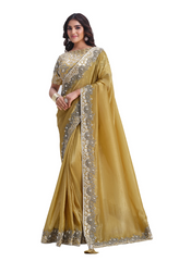 Nakshatra Mellow Mustard saree