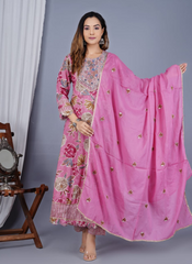 Nakshatra readymade Pink cotton suit