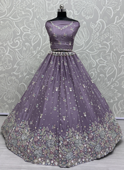 Nakshatra Purple Embellished Lehenga Choli