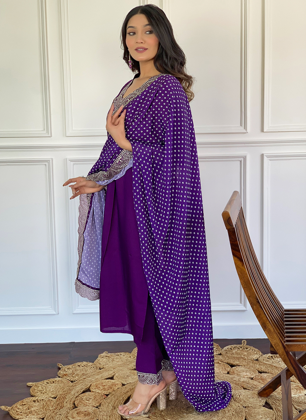 Nakshatra Purple Ethnic Kurta Set