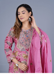 Nakshatra readymade Pink cotton suit