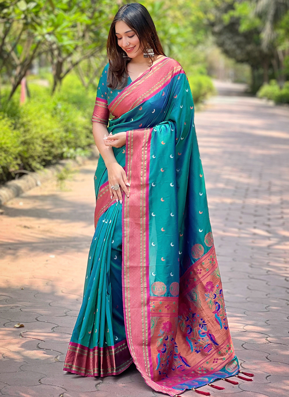 Nakshatra Rama Paithini Silk saree