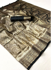 Nakshatra Black and goldr  Kanjeevaram  saree