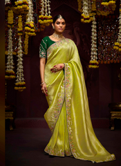 Nakshatra Yellow Banarasi Kanjivaram Designer Saree