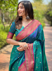 Nakshatra Rama Paithini Silk saree