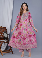 Nakshatra readymade Pink cotton suit