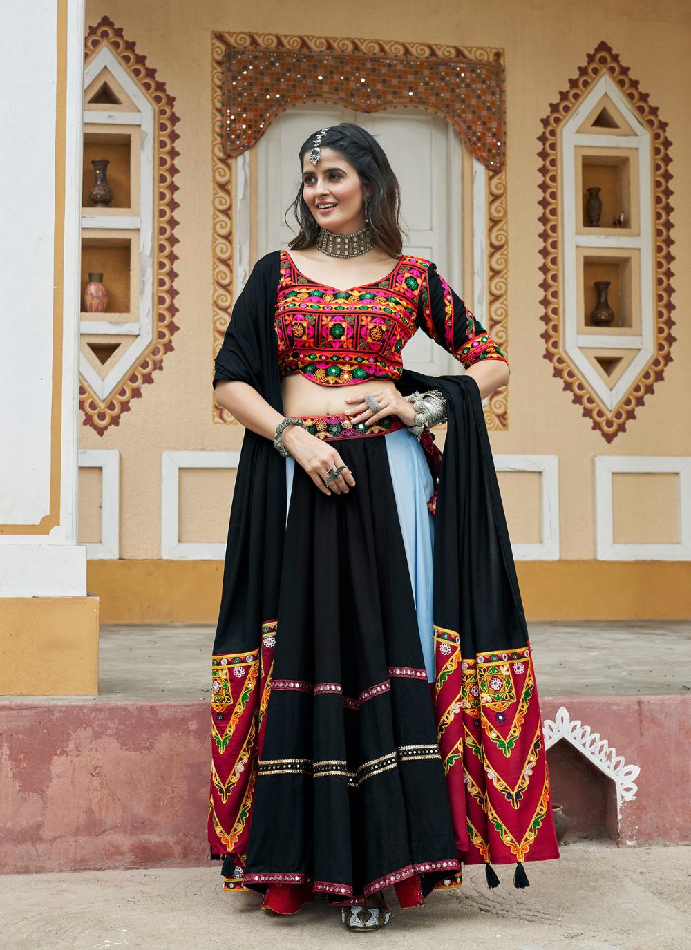 Nakshatra Sky Navratri Lehenga Choli