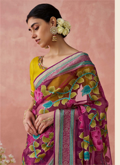 Nakshatra Maroon Premium saree