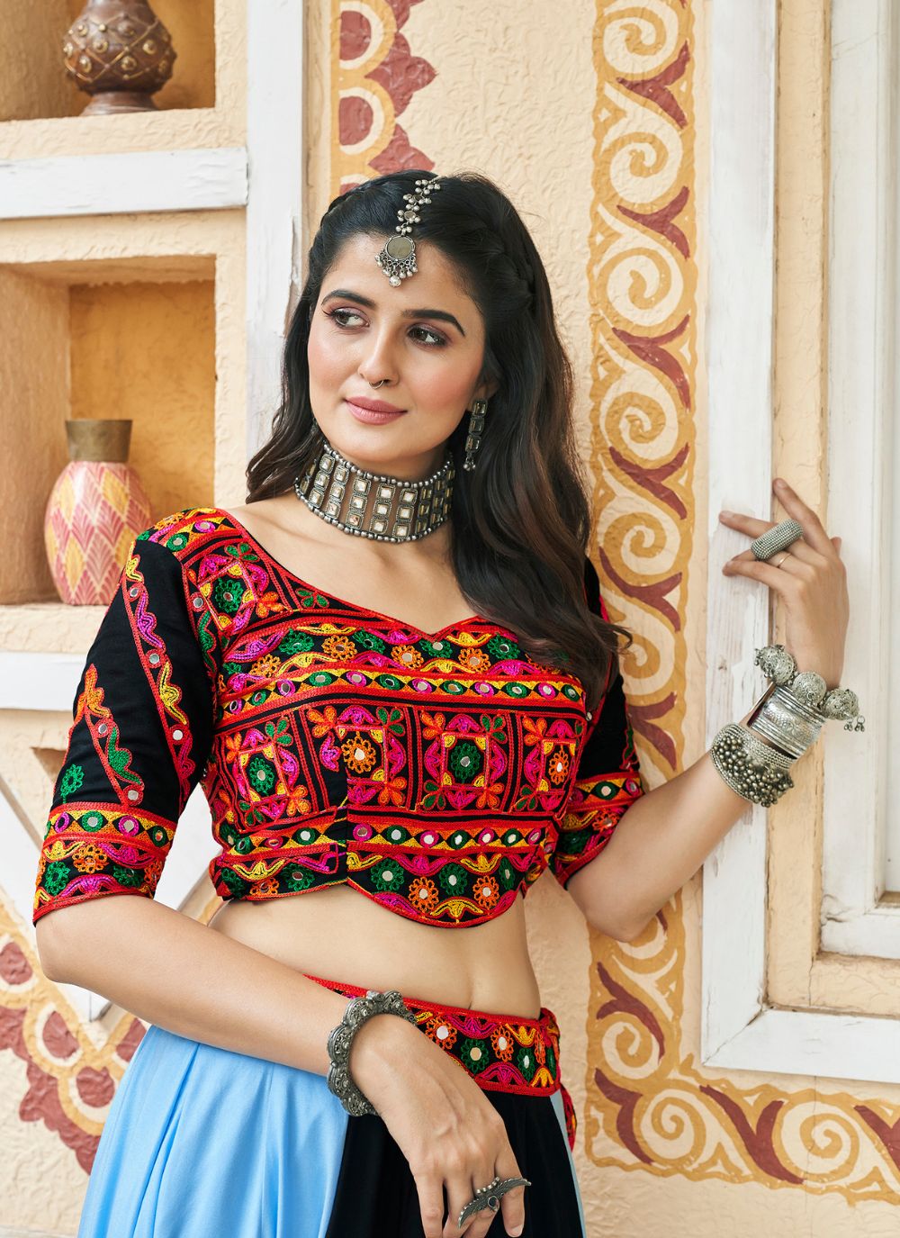 Nakshatra Sky Navratri Lehenga Choli