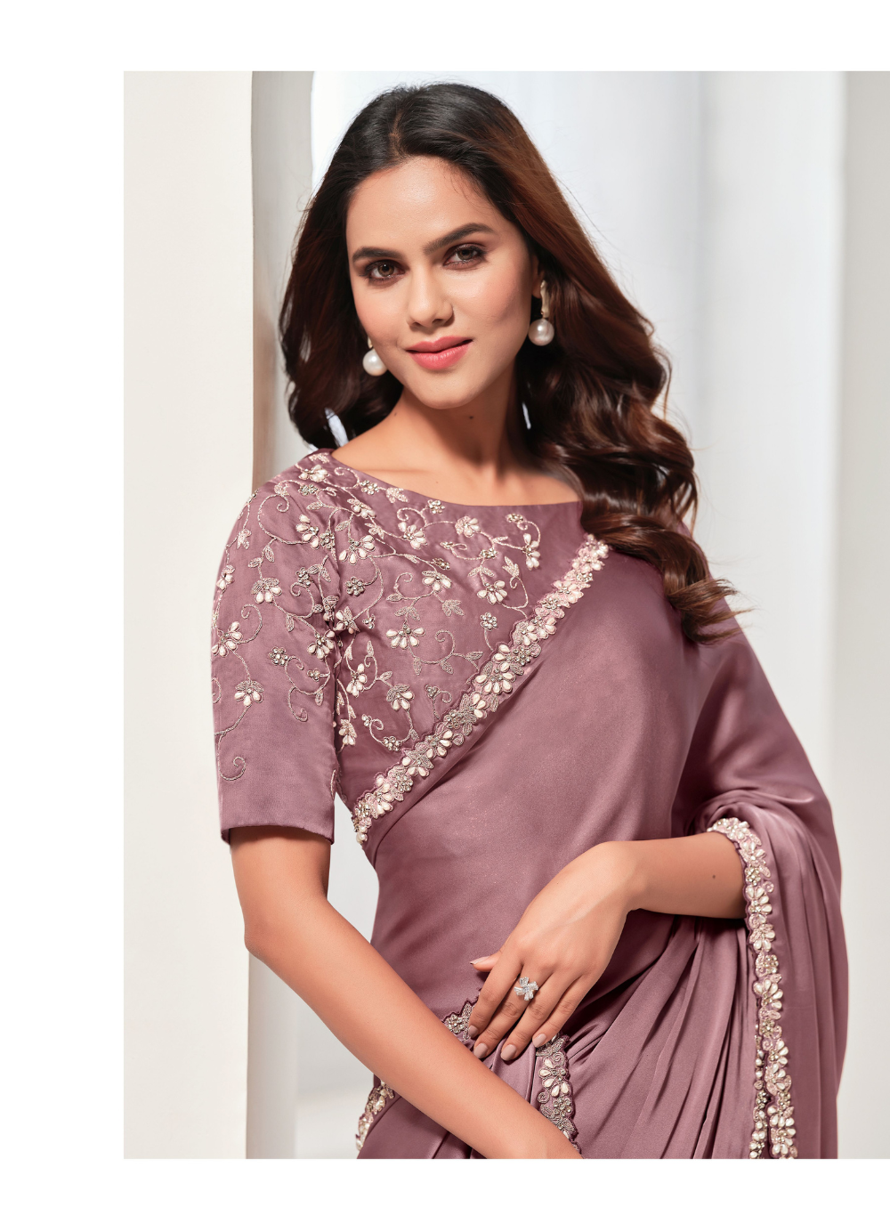 Nakshatra Mauve  Silk Saree