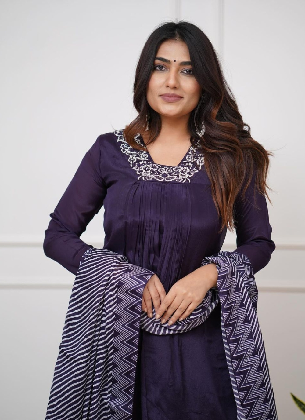Nakshatra Purple Ethnic Kurta Set