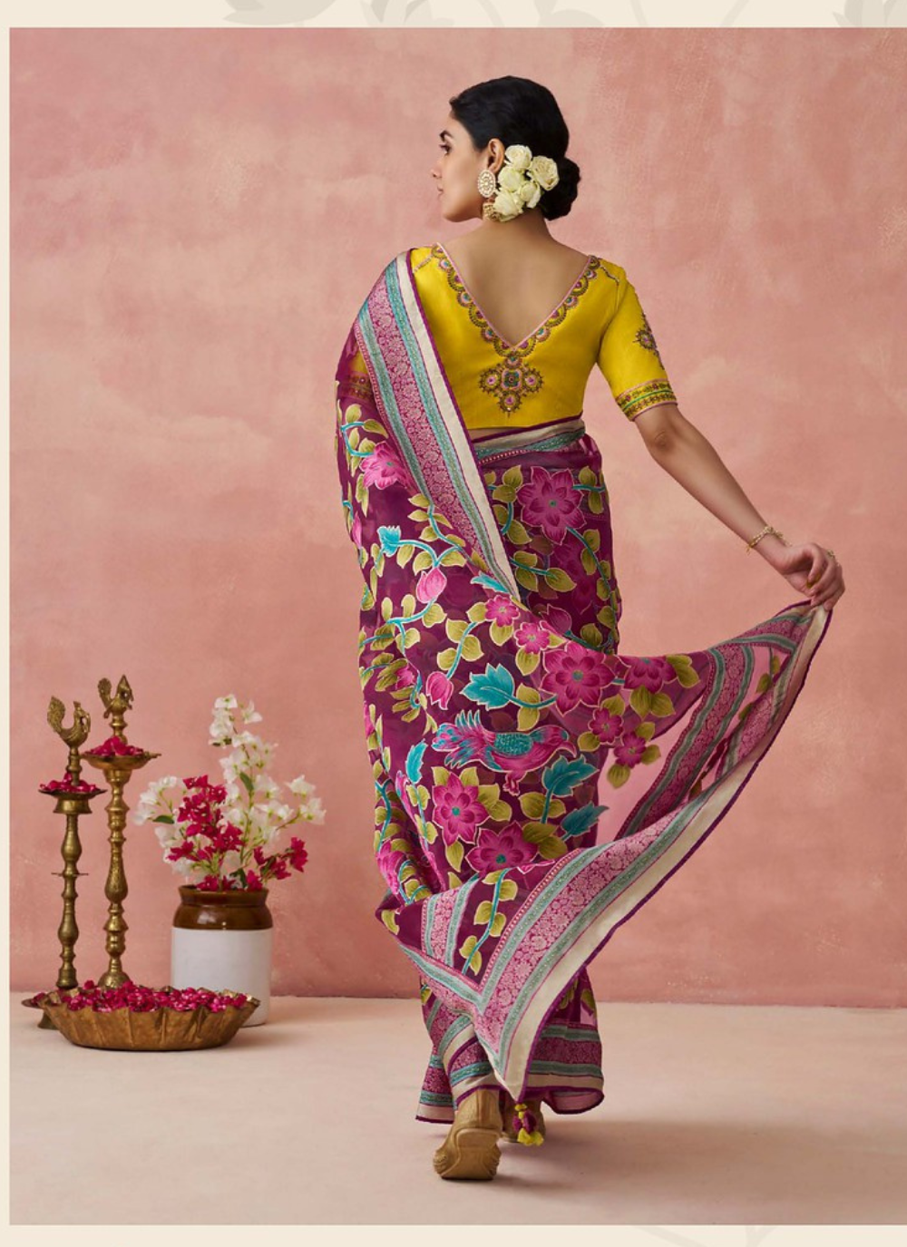 Nakshatra Maroon Premium saree