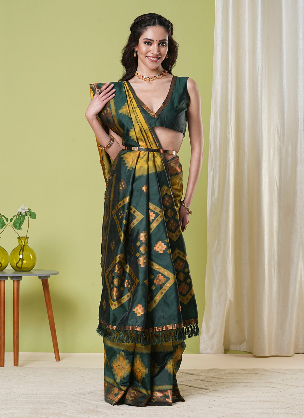 Nakshatra Mustard Banarasi Saree