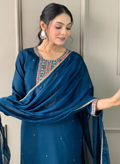 Nakshatra Blue Ready Made Designer suit