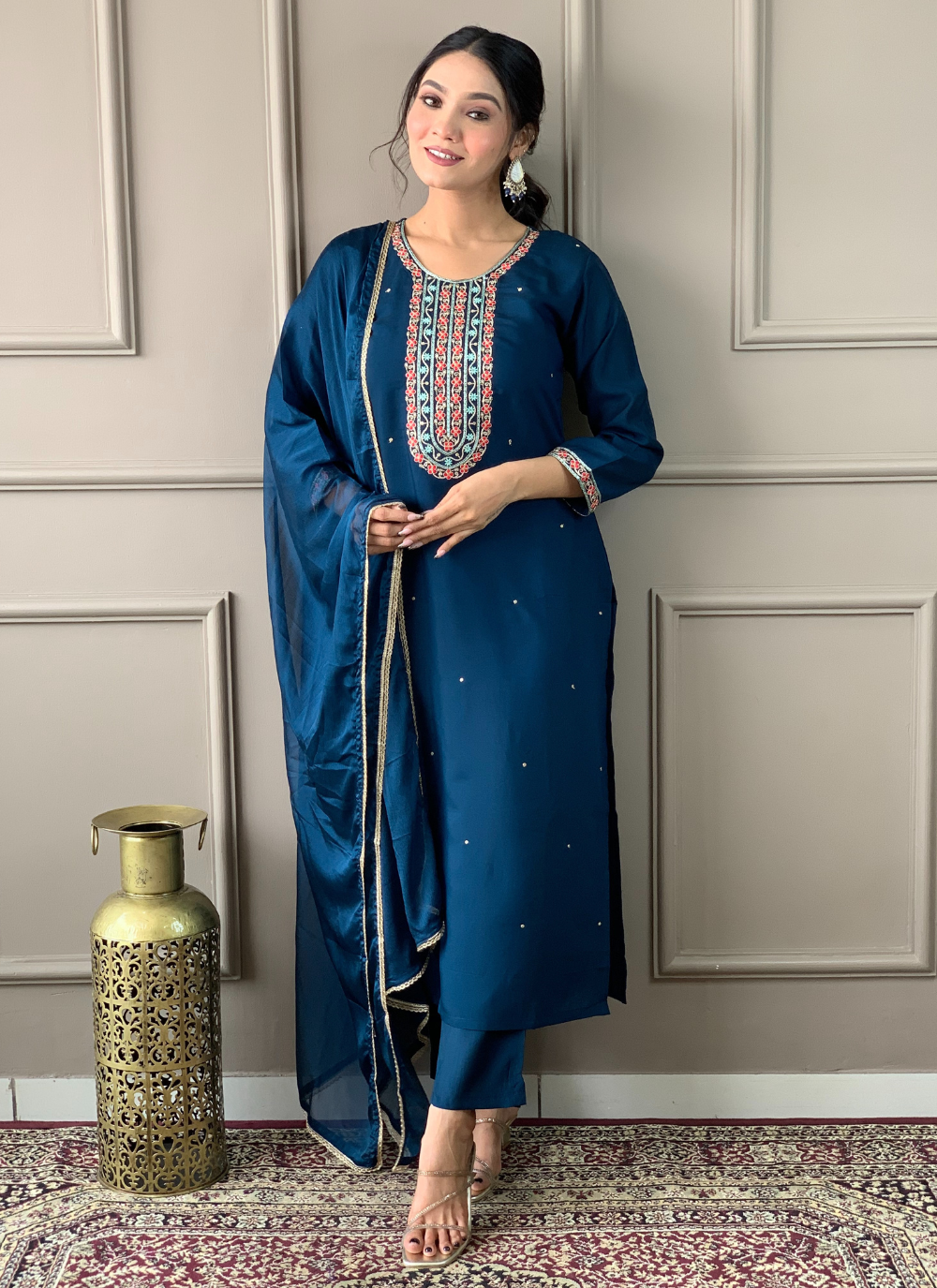 Nakshatra Blue Ready Made Designer suit