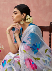 Nakshatra White Premium saree