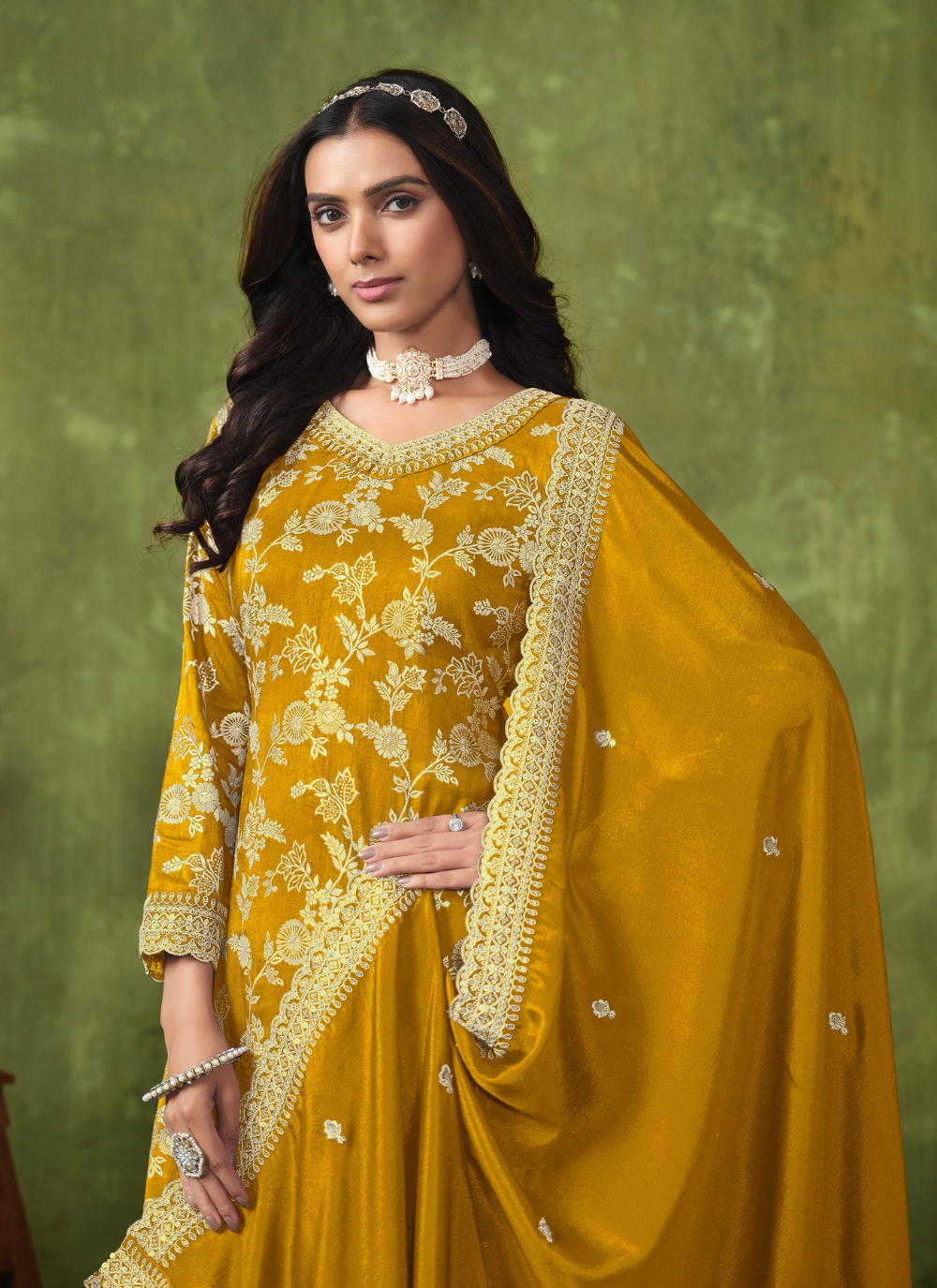 Nakshtara Yellow Party Wear Punjabi Suit