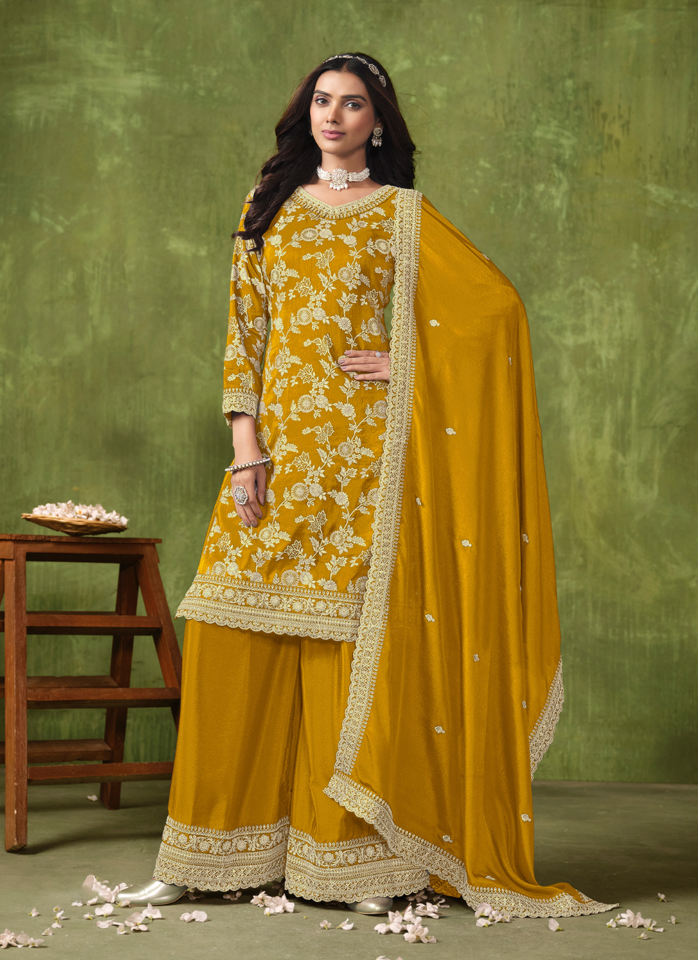 Nakshtara Yellow Party Wear Punjabi Suit