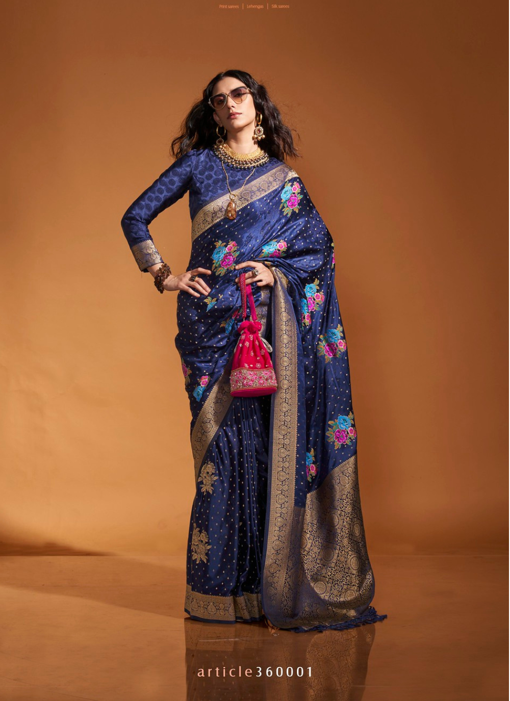 Nakshatra Blue Silk Saree