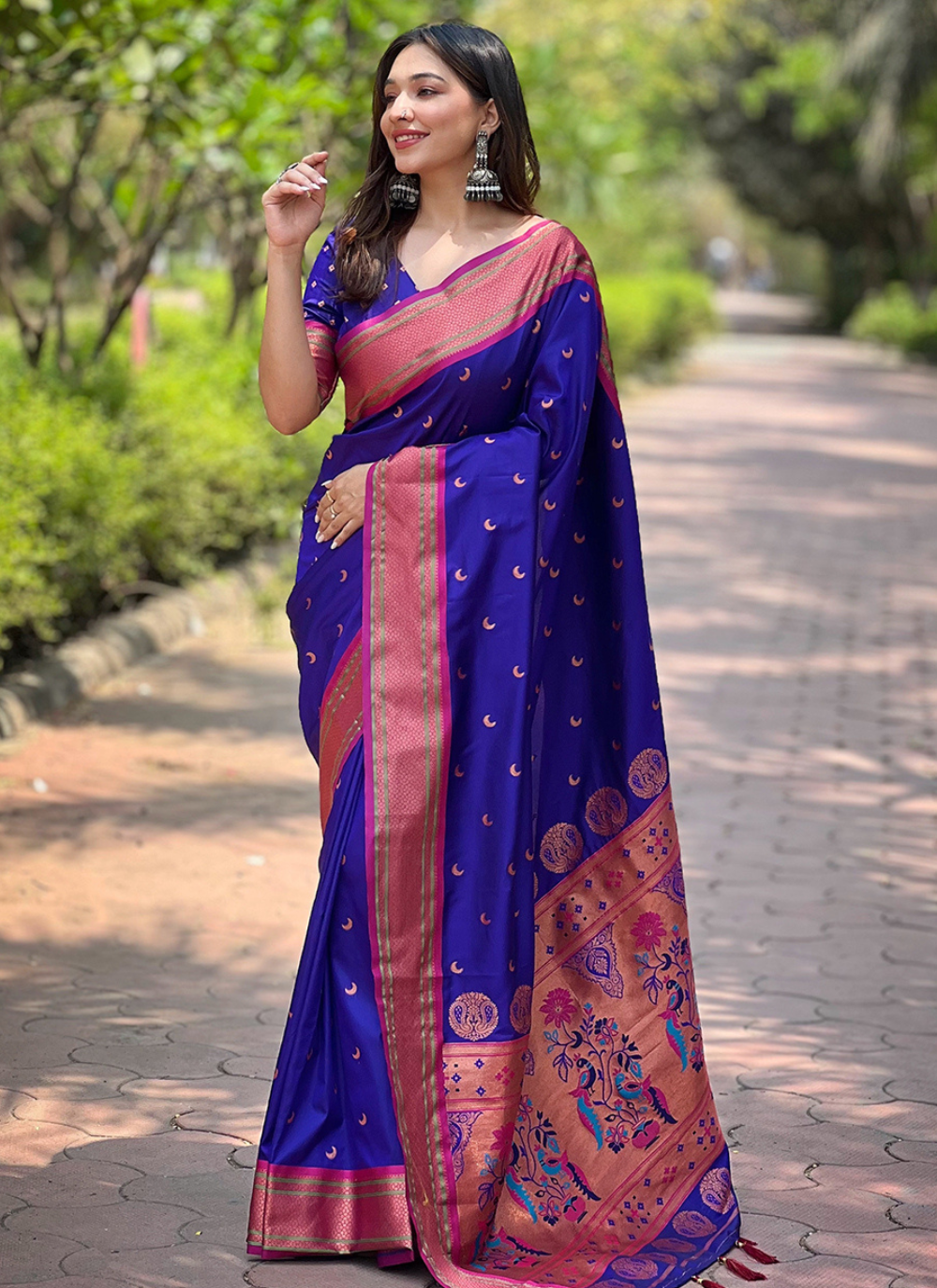 Nakshatra Voilet Paithini Silk saree
