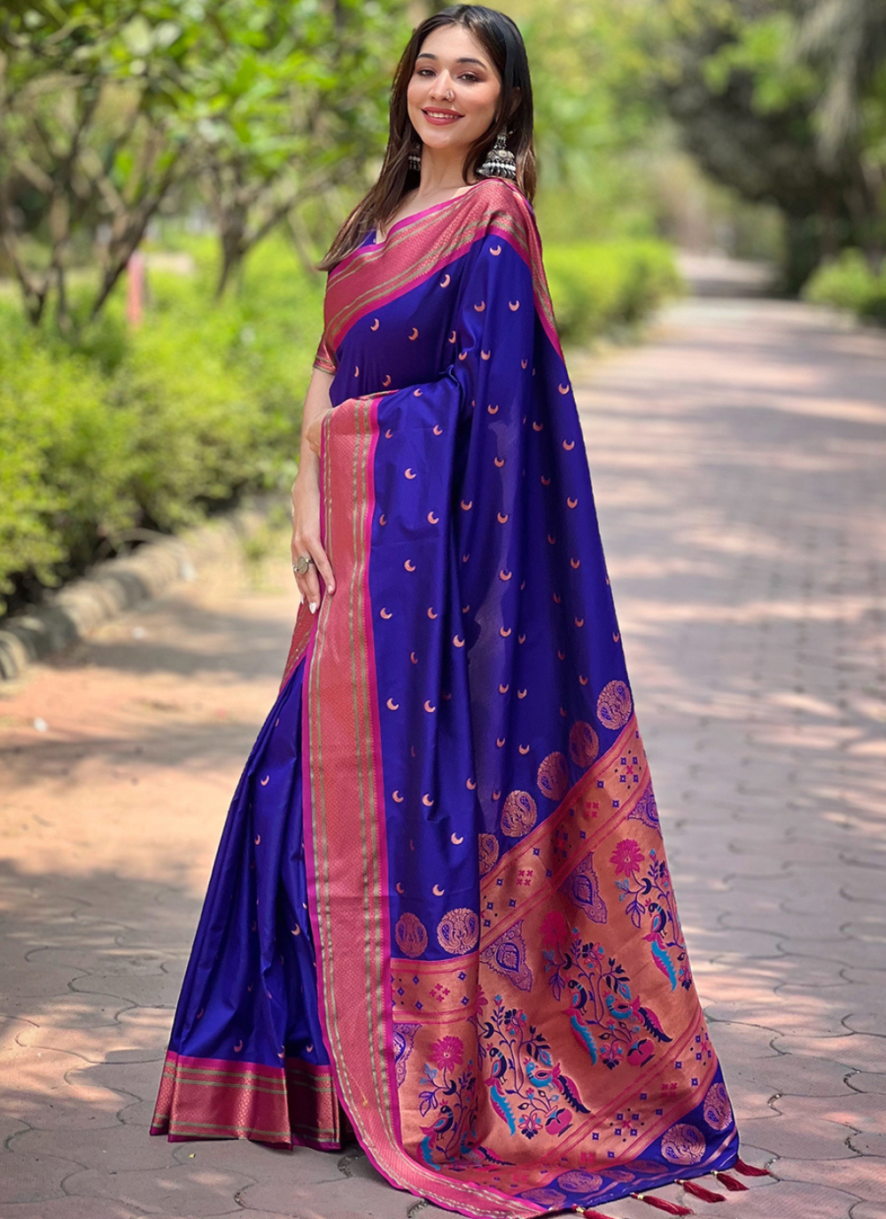 Nakshatra Voilet Paithini Silk saree