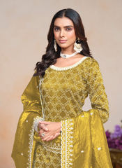 Nakshatra Yellow Party Wear Palazzo Set