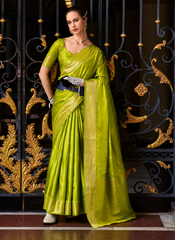 Nakshatra Green Munga Silk Saree