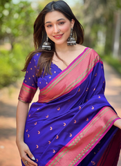 Nakshatra Voilet Paithini Silk saree