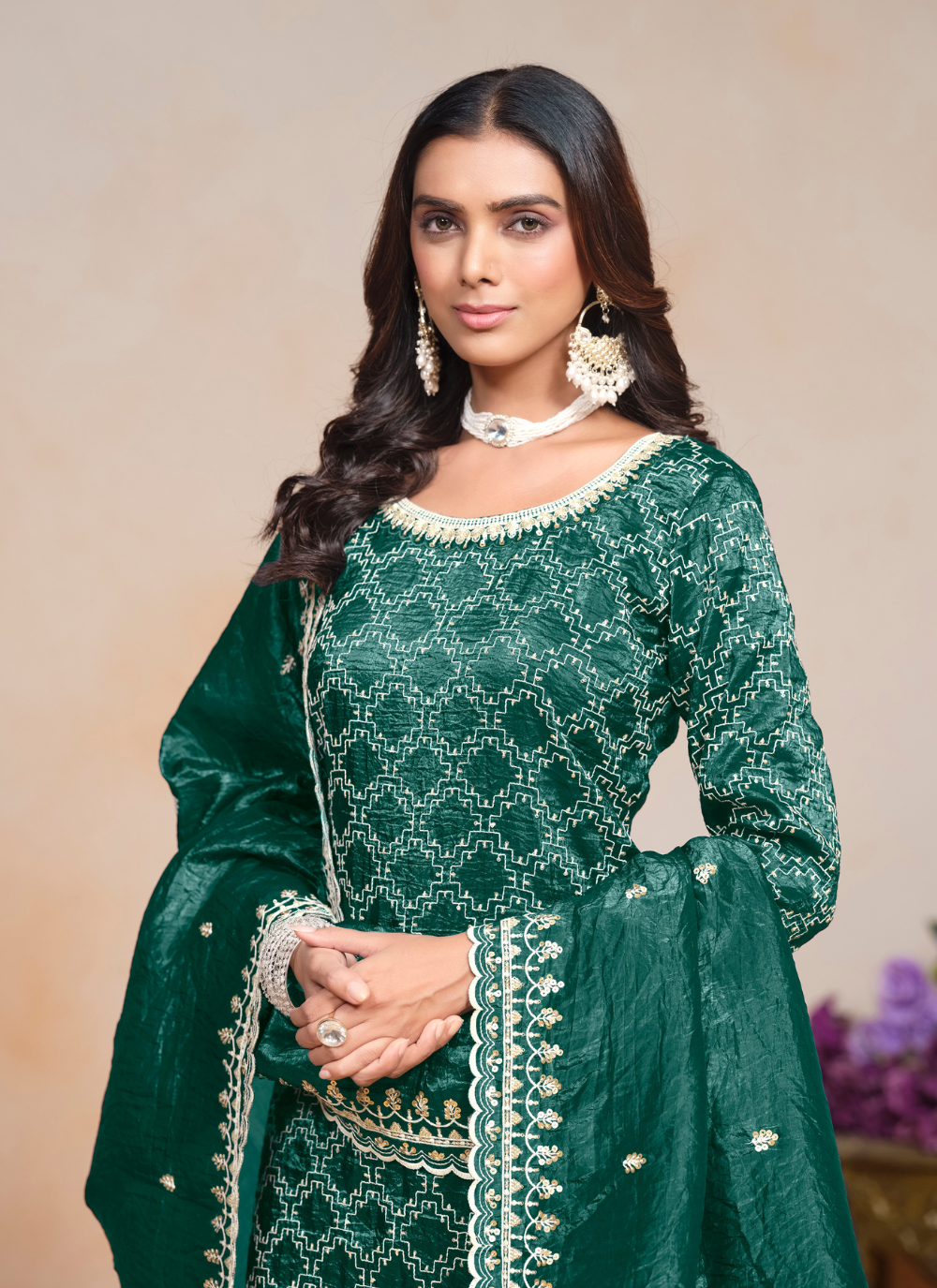 Nakshatra Rama Party Wear Palazzo Set