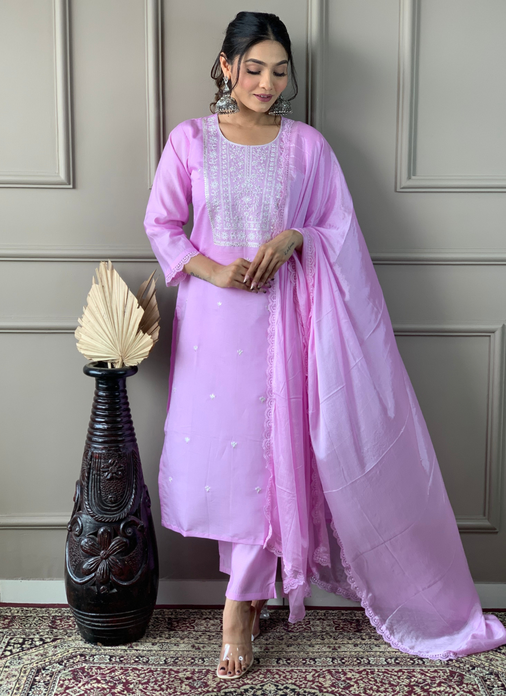 Nakshatra Pink Ready Made Designer suit