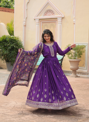 Nakshatra Purple Ready to Wear Indian Gown