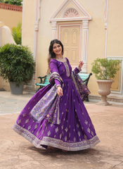 Nakshatra Purple Ready to Wear Indian Gown