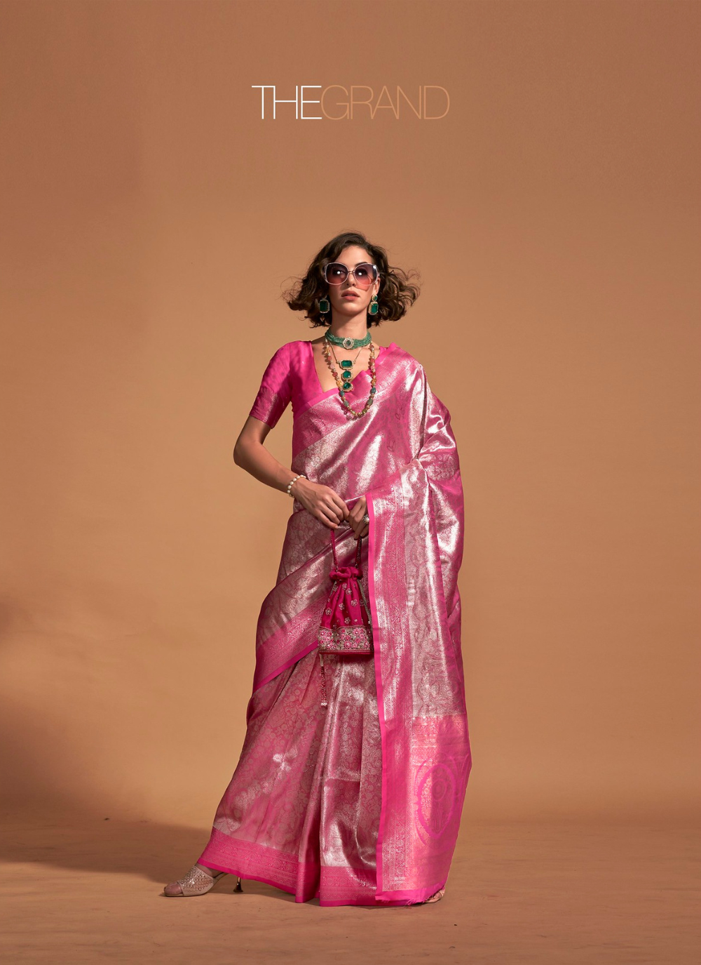 Nakshatra Pink  Kanjeevaram  saree