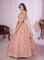 Nakshatra Pink Party Wear  Sequence Lehenga