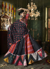 Nakshatra Bold Black Navratri Lehenga Choli