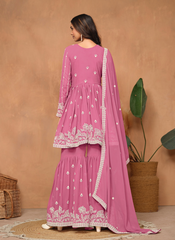 Nakshatra Pink Sharara Suits