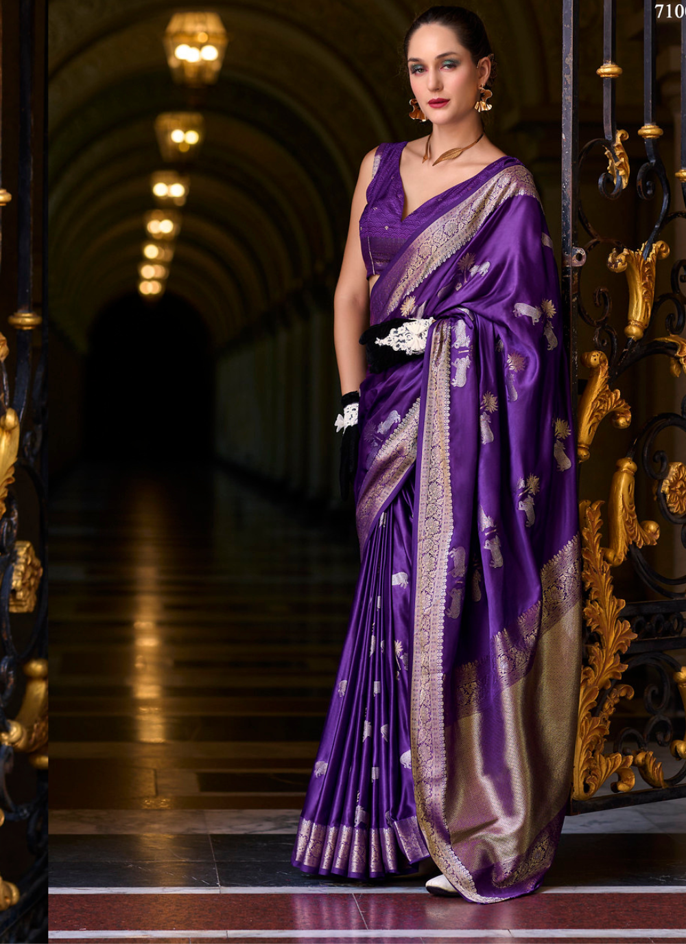 Nakshatra Blue Munga Silk Saree