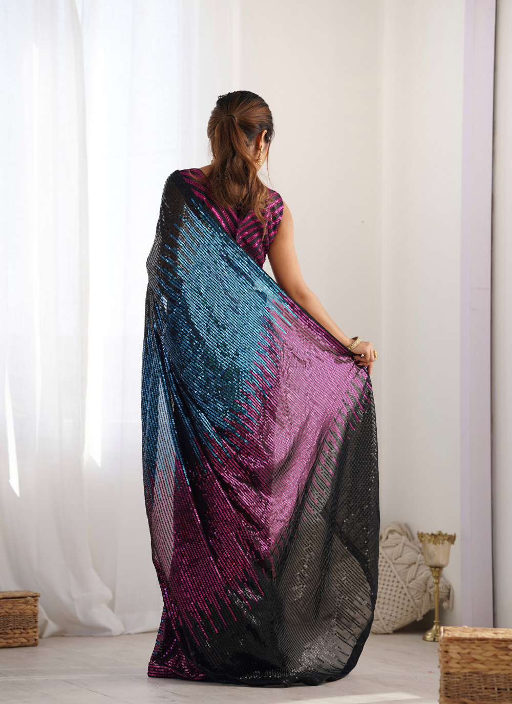 Nakshatra Black Dazzling Saree