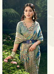 Nakshatra Blue Lehariya Saree