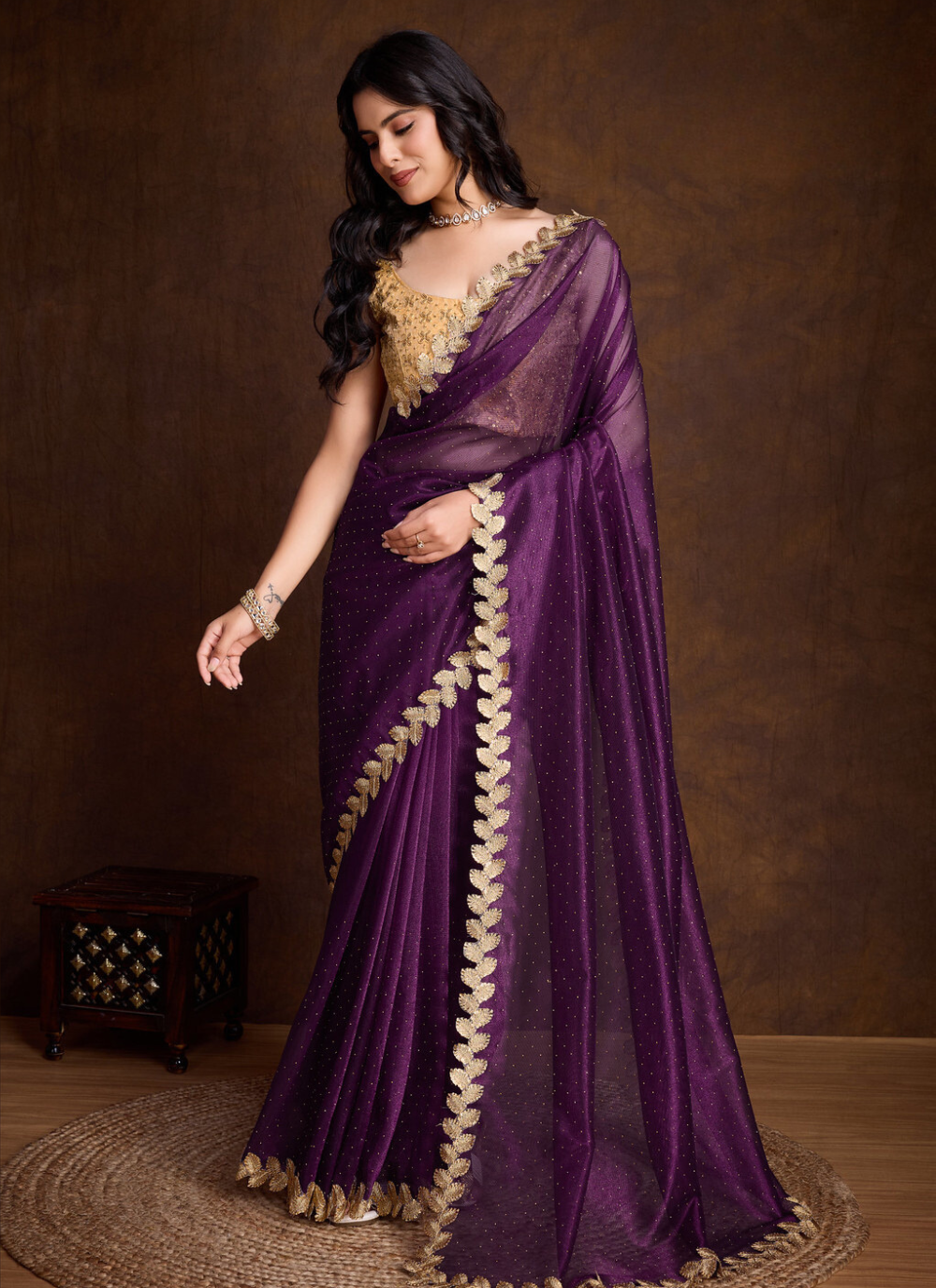 Nakshatra Purple Saree
