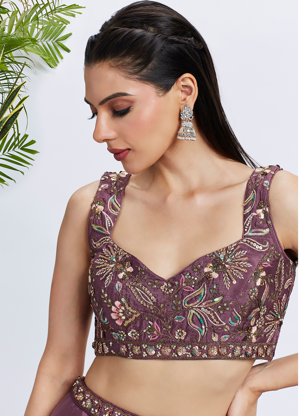Nakshatra Rose Gold Embroidery Lehenga